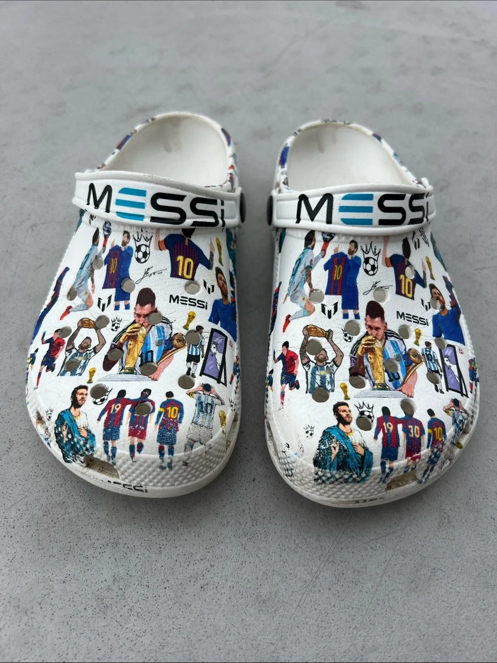 Lionel Messi Football Soccer Sport Clogs Shoes Youth Size 4 5